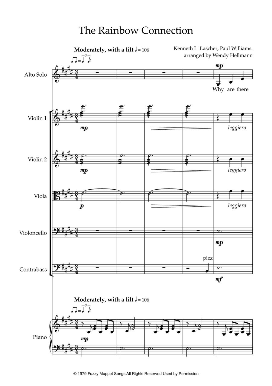Rainbow Connection Small Ensemble scores gallery preview page 1