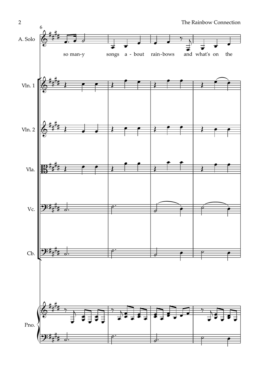 Rainbow Connection Small Ensemble scores gallery preview page 2