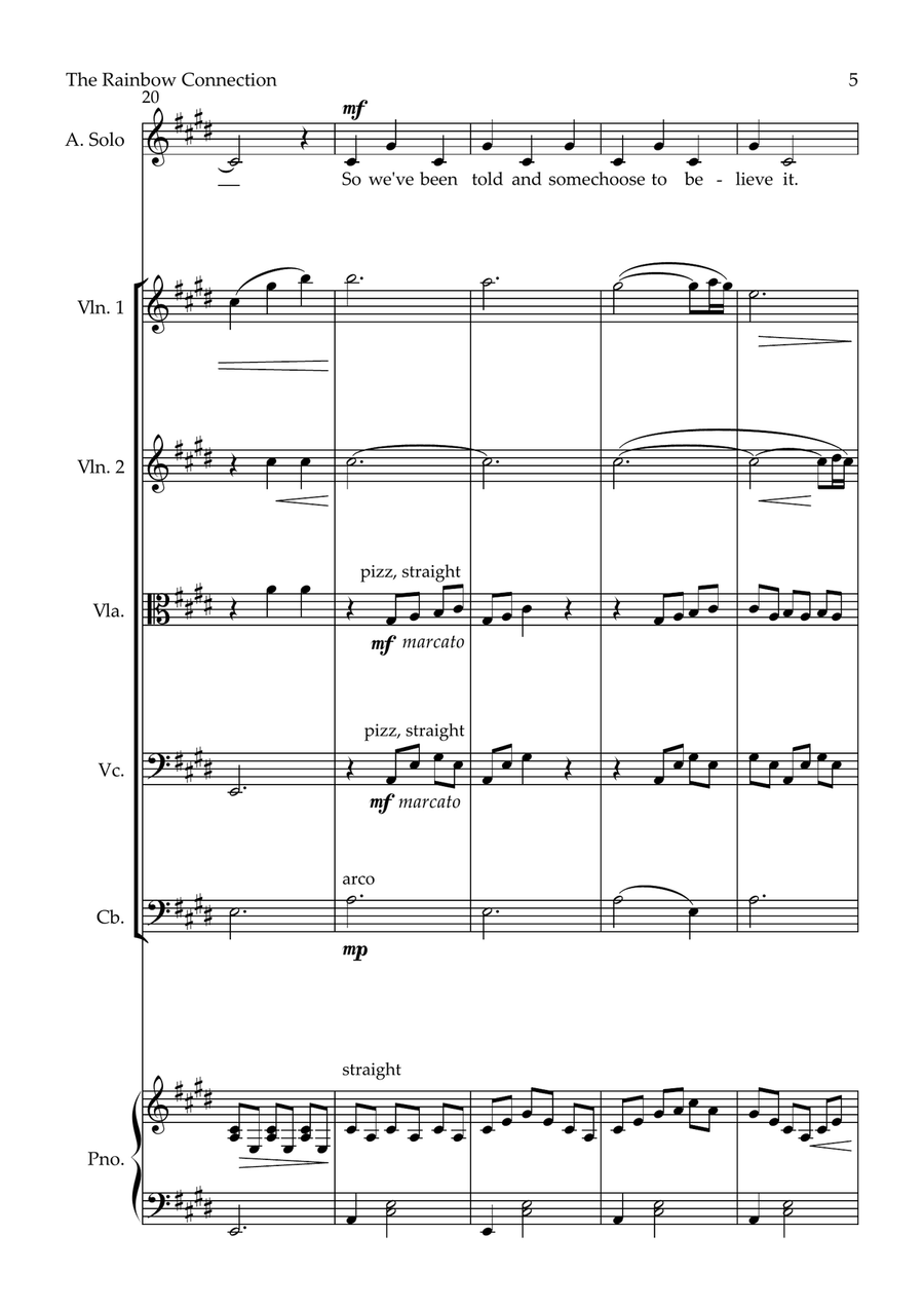 Rainbow Connection Small Ensemble scores gallery preview page 5