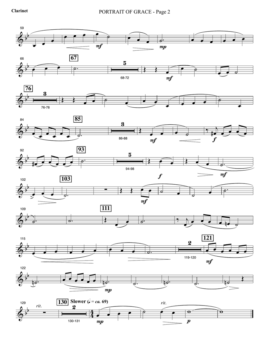 The Lenten Sketches - Clarinet 1 & 2 Chamber Orchestra scores gallery preview page 2