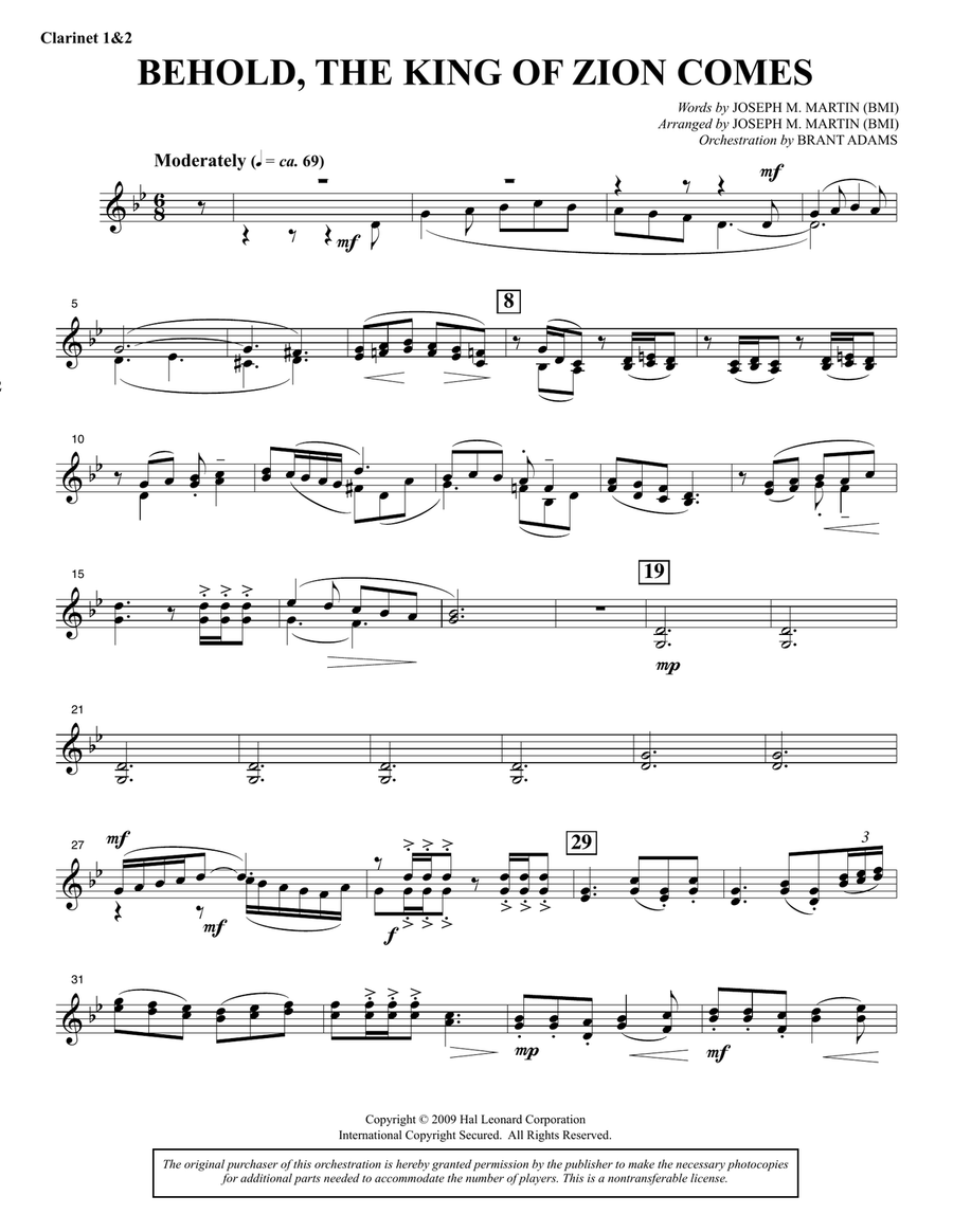 The Lenten Sketches - Clarinet 1 & 2 Chamber Orchestra scores gallery preview page 3