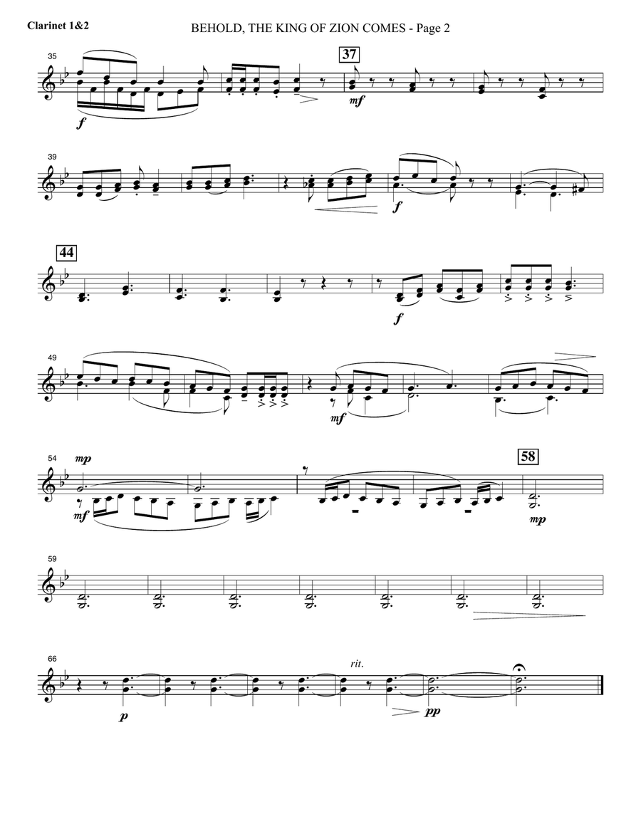 The Lenten Sketches - Clarinet 1 & 2 Chamber Orchestra scores gallery preview page 4