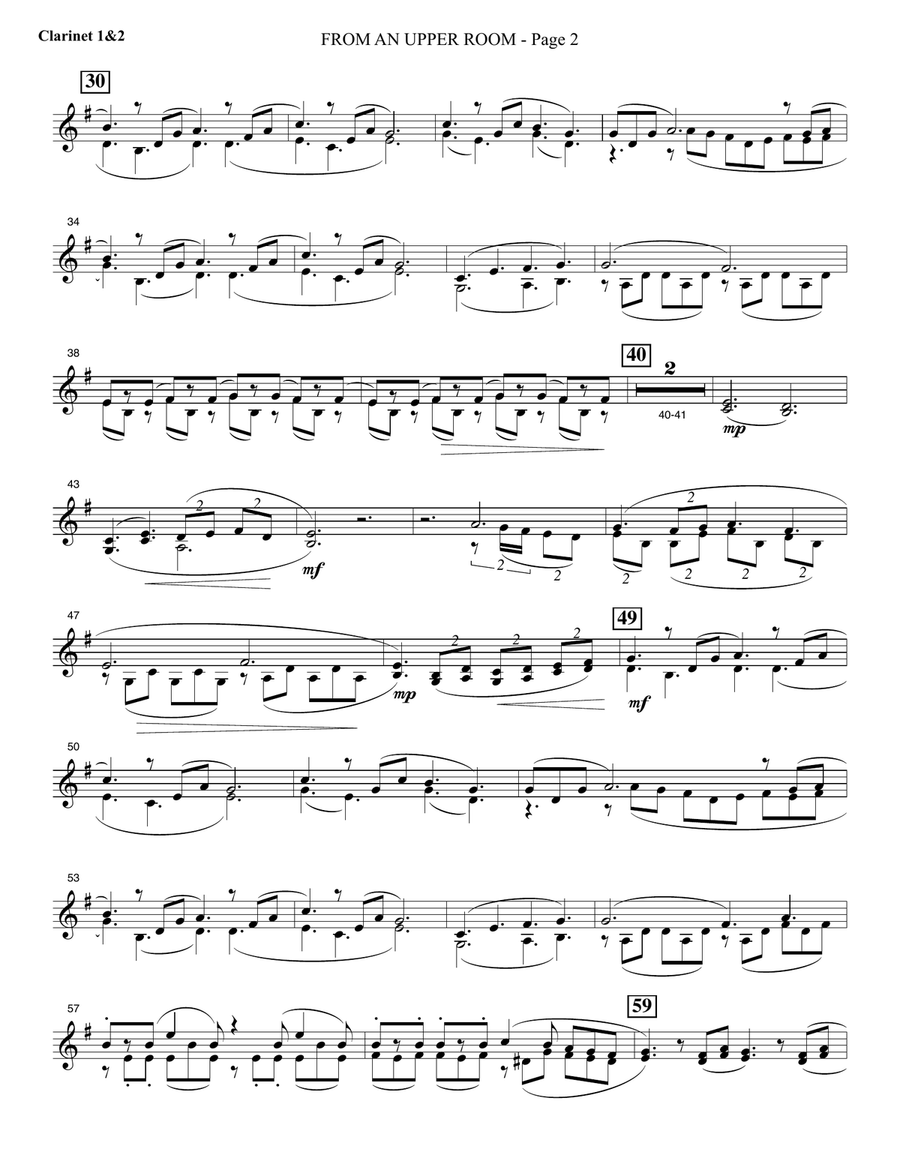 The Lenten Sketches - Clarinet 1 & 2 Chamber Orchestra scores gallery preview page 6