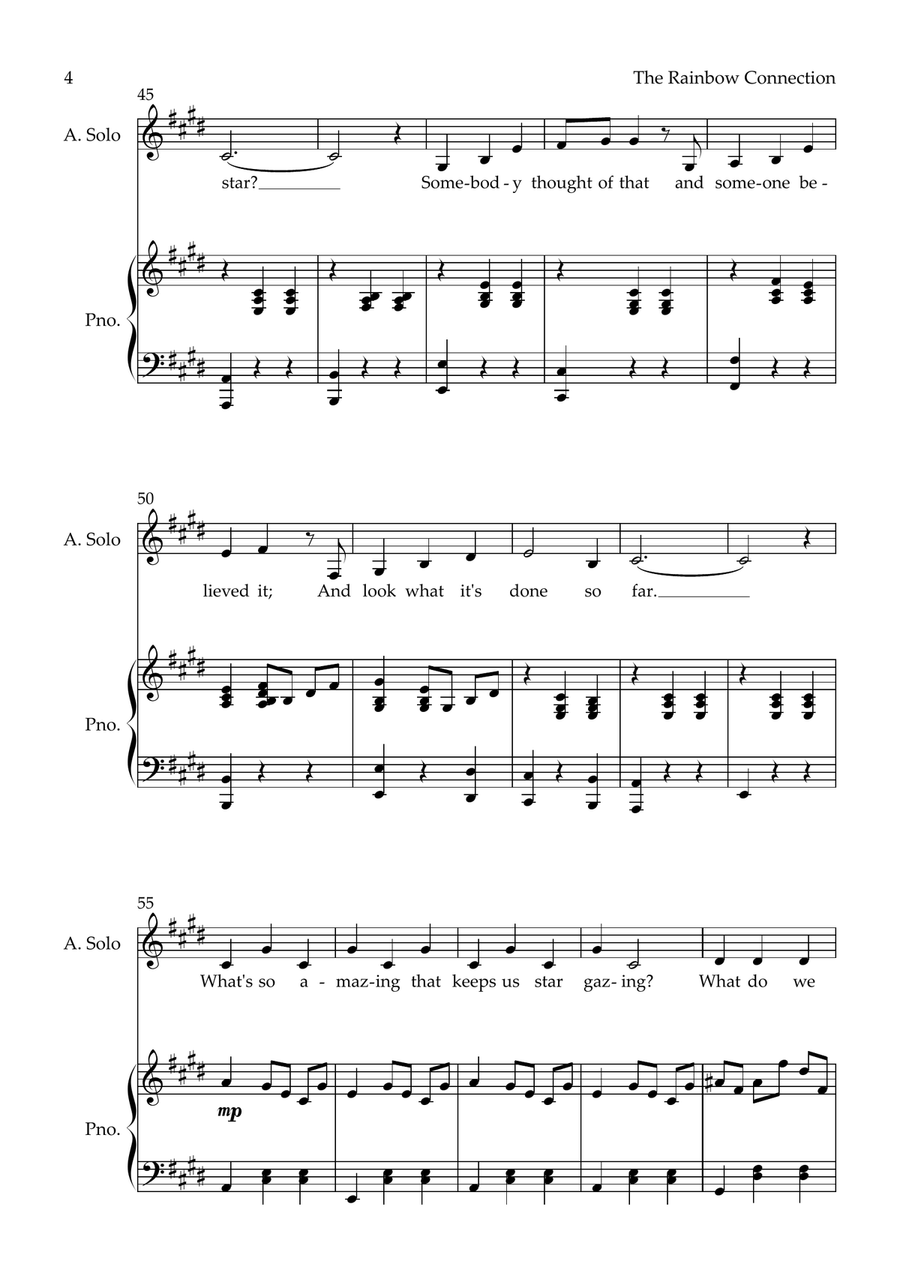Rainbow Connection Rainbow Connection Piano, Vocal scores gallery preview page 4