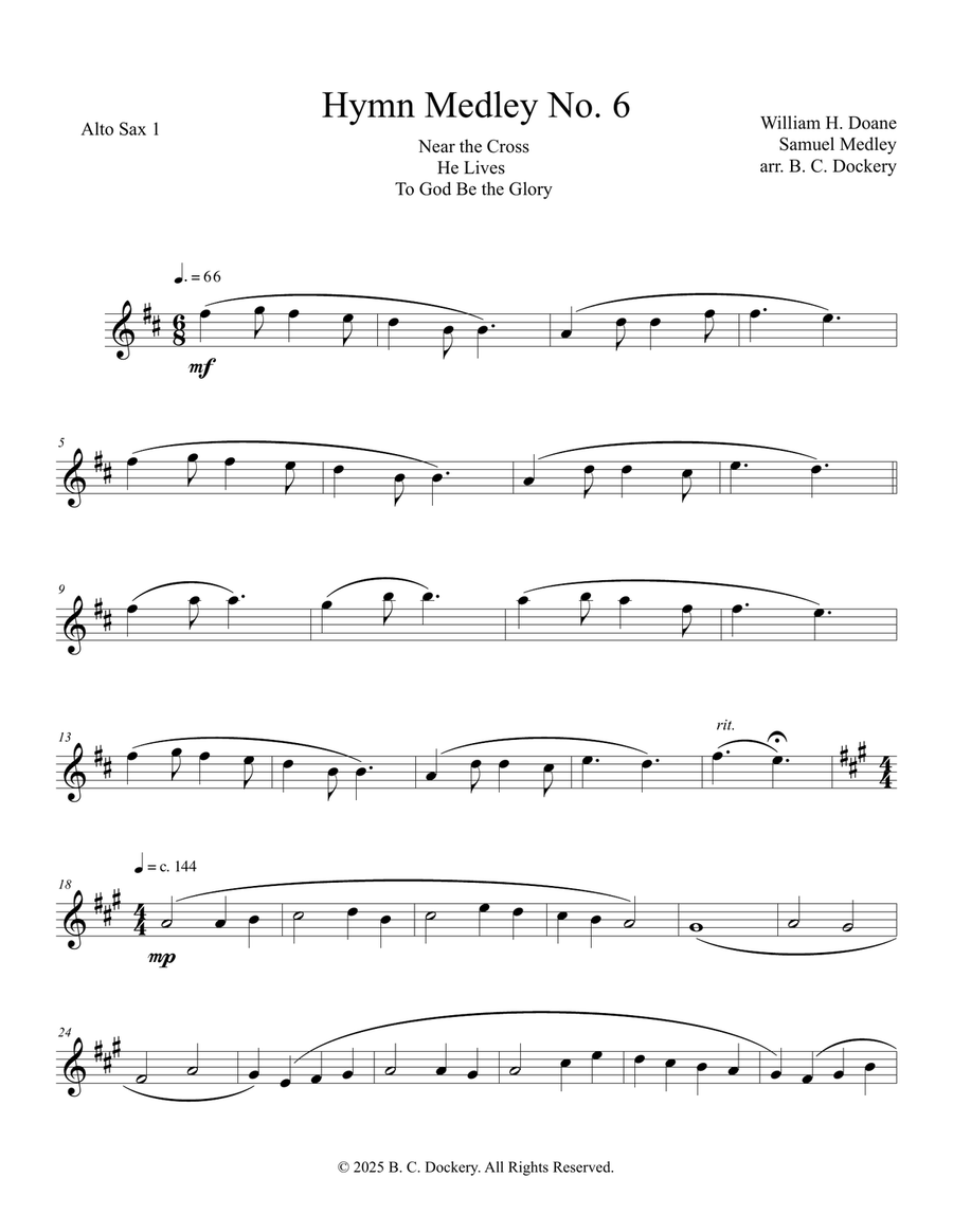 Hymn Medley No. 6 (Alto Sax Duet) Woodwind Duet scores gallery preview page 4