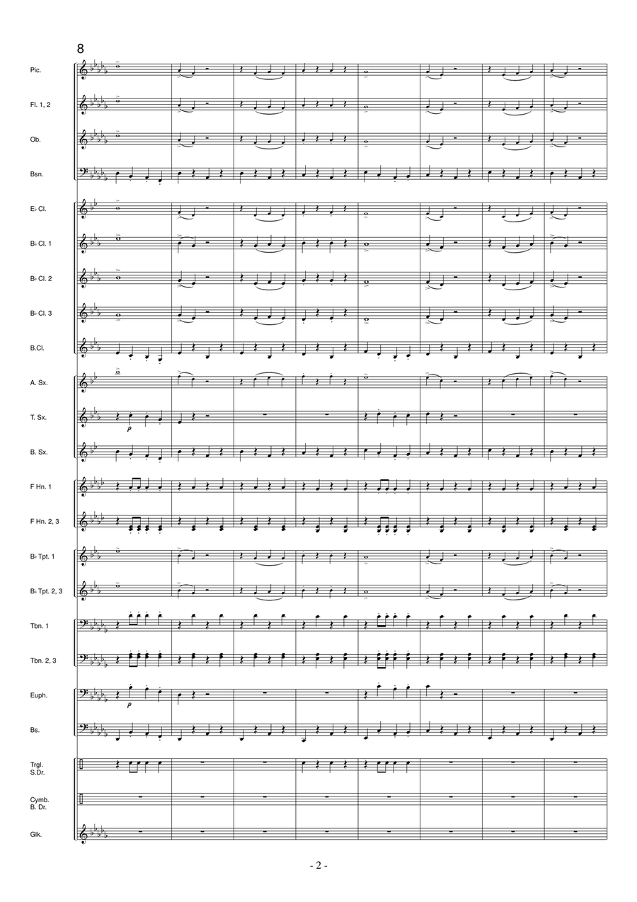 Colonel Bogey (March) Concert Band scores gallery preview page 4
