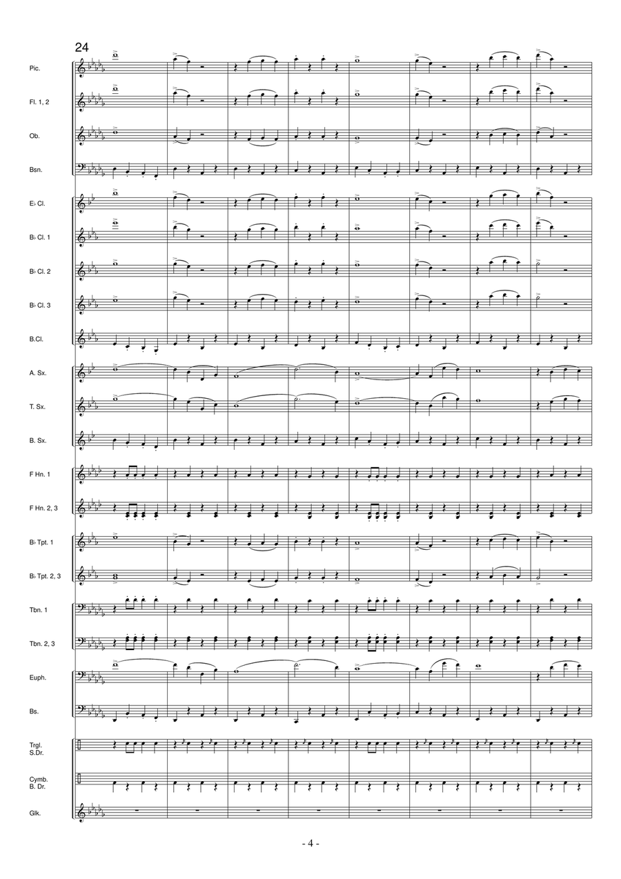 Colonel Bogey (March) Concert Band scores gallery preview page 6
