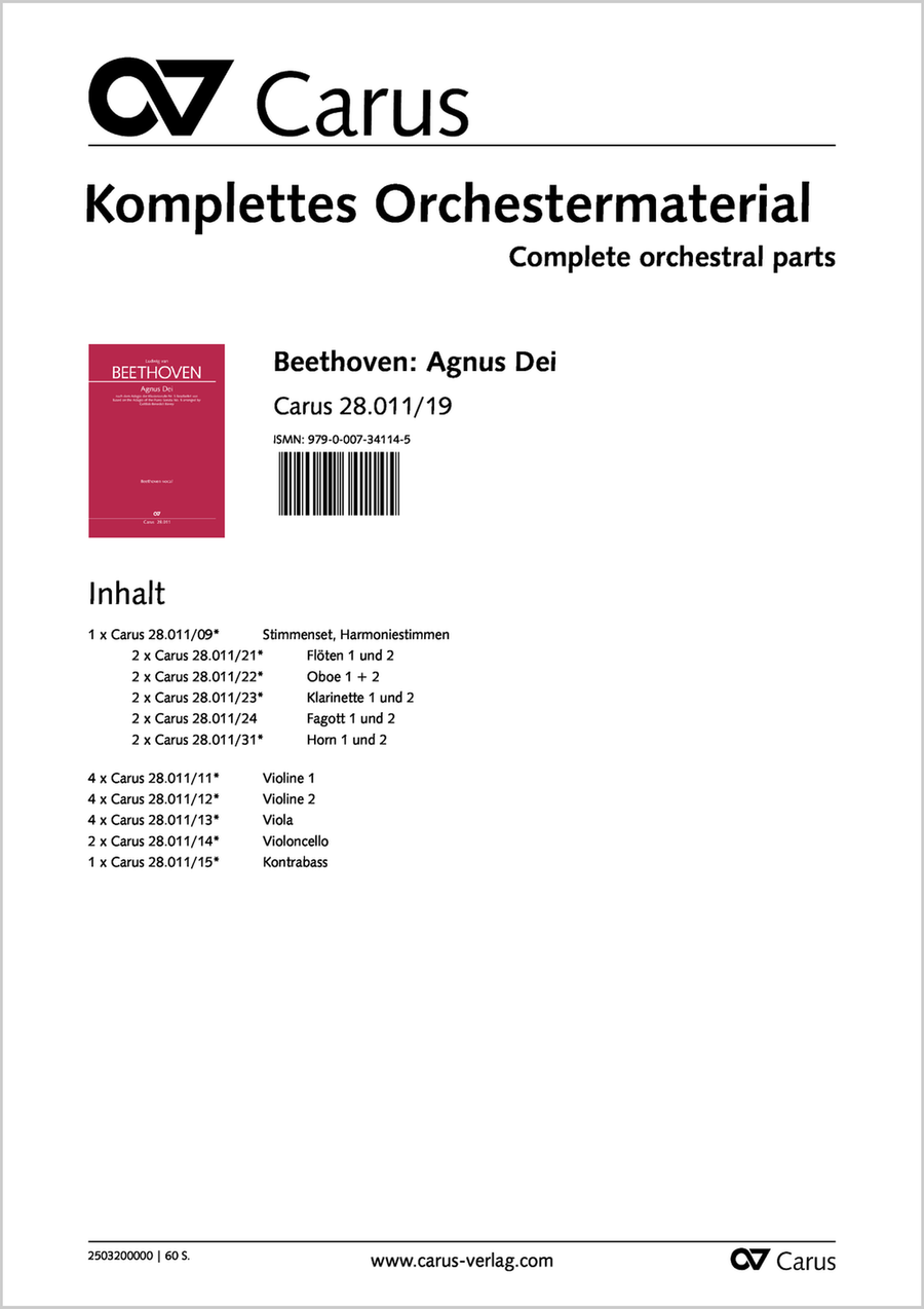 Agnus Dei Agnus Dei Bassoon scores gallery preview page 1