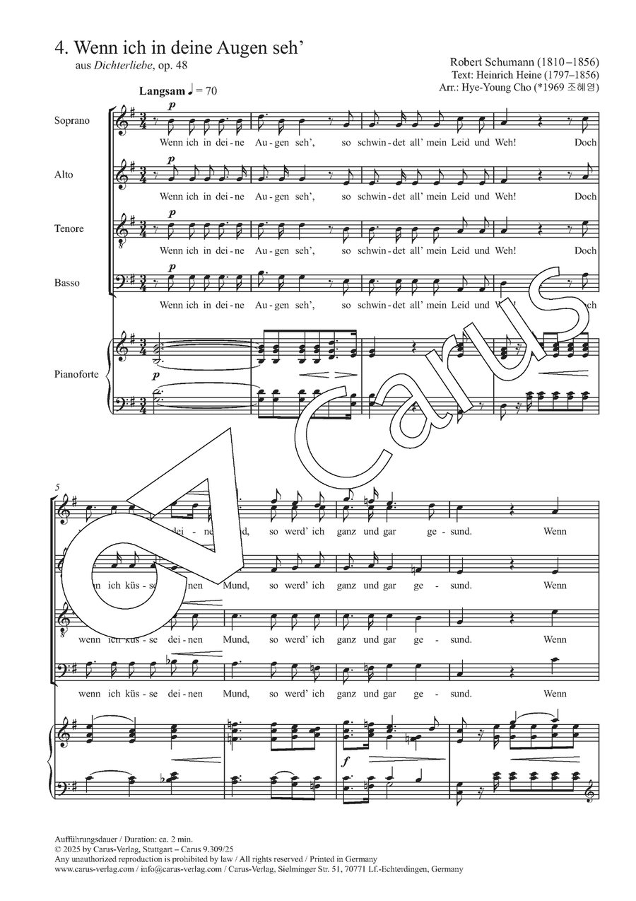 Wenn ich in deine Augen seh 4-Part scores gallery preview page 3