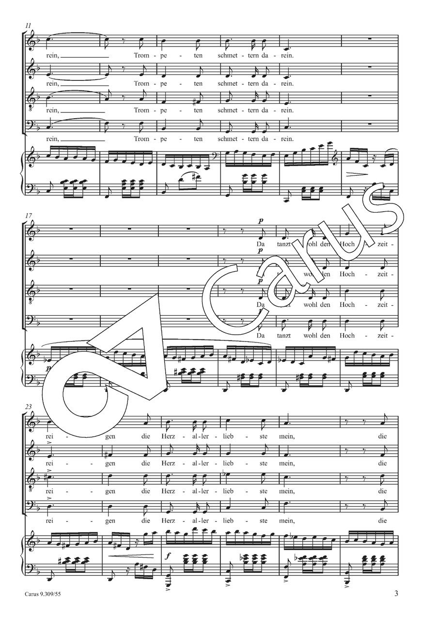 Das ist ein Flöten und ein Geigen 4-Part scores gallery preview page 4