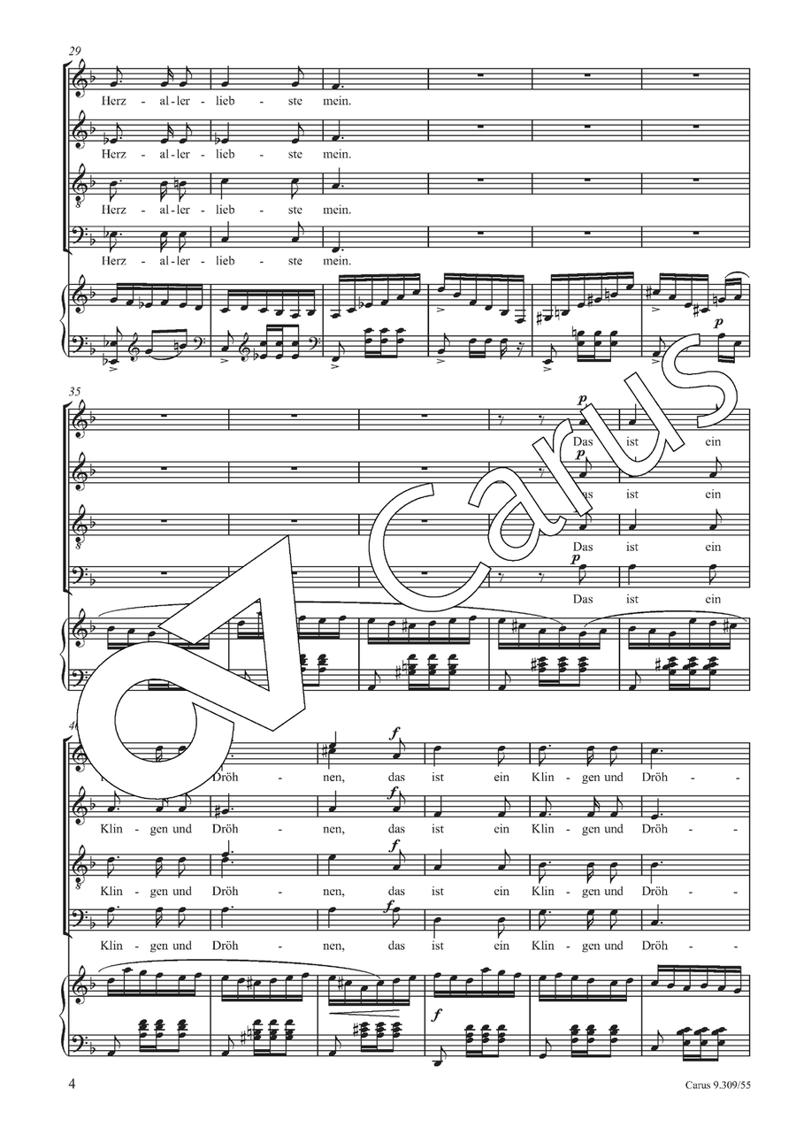 Das ist ein Flöten und ein Geigen 4-Part scores gallery preview page 5