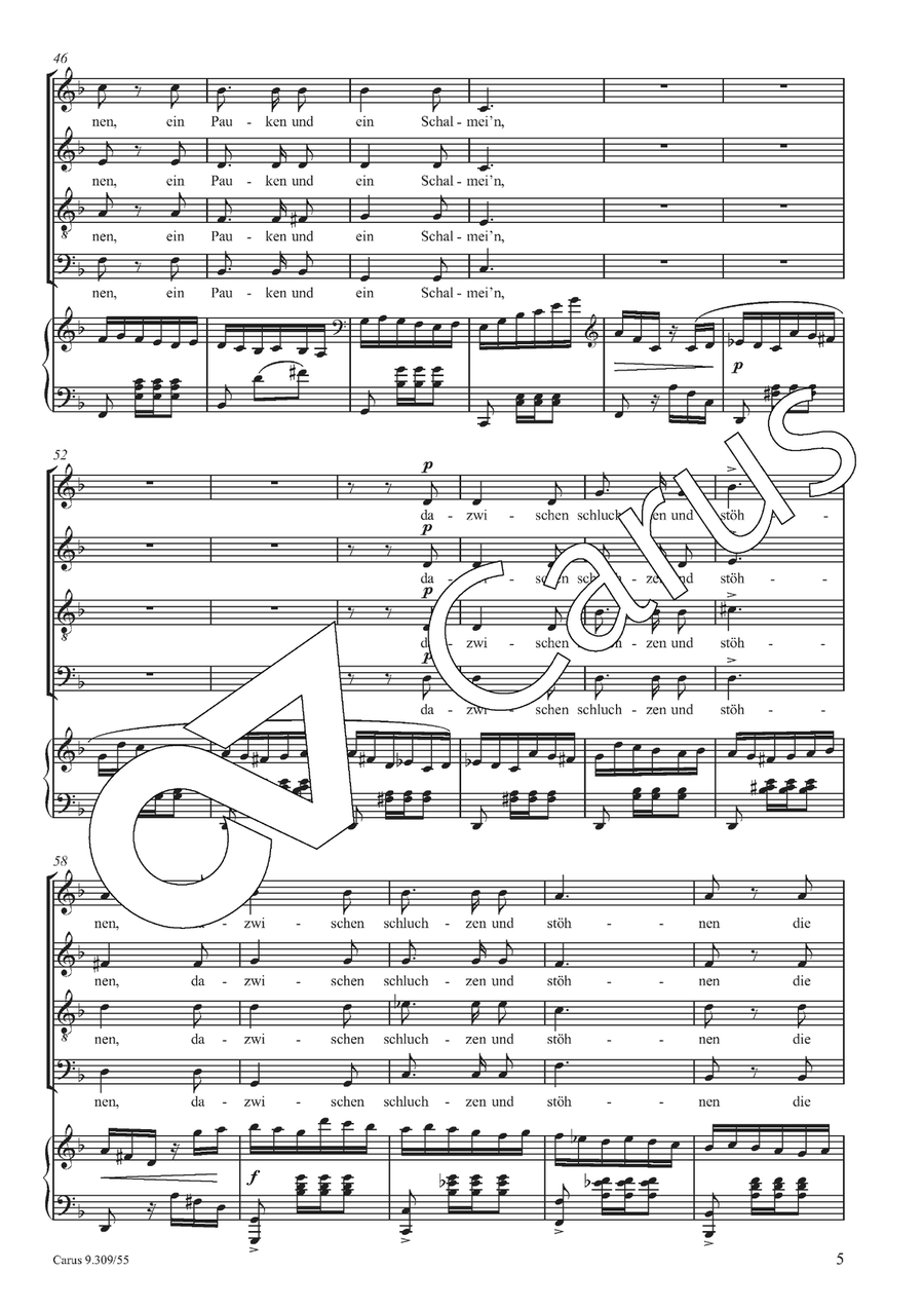 Das ist ein Flöten und ein Geigen 4-Part scores gallery preview page 6