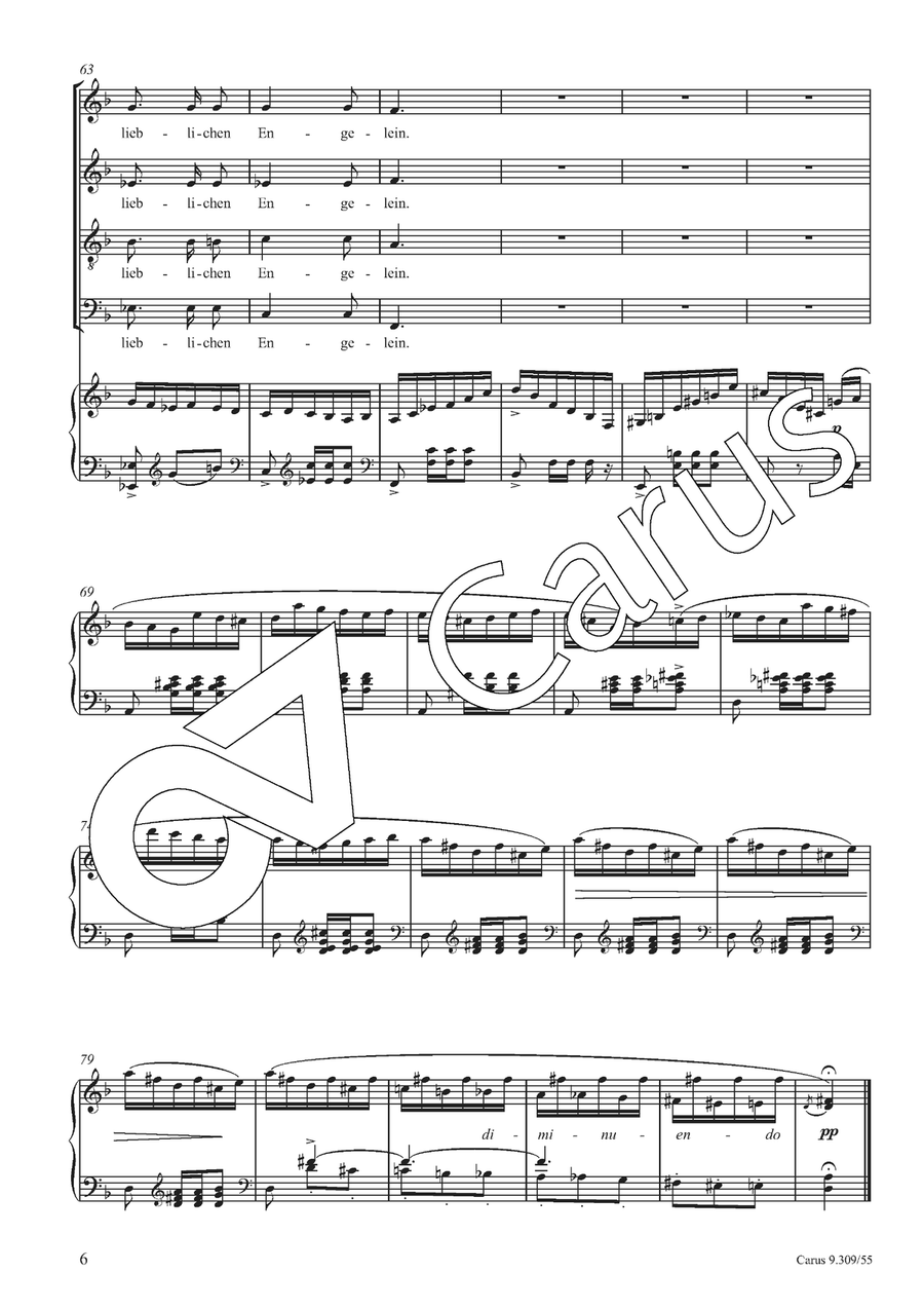 Das ist ein Flöten und ein Geigen 4-Part scores gallery preview page 7