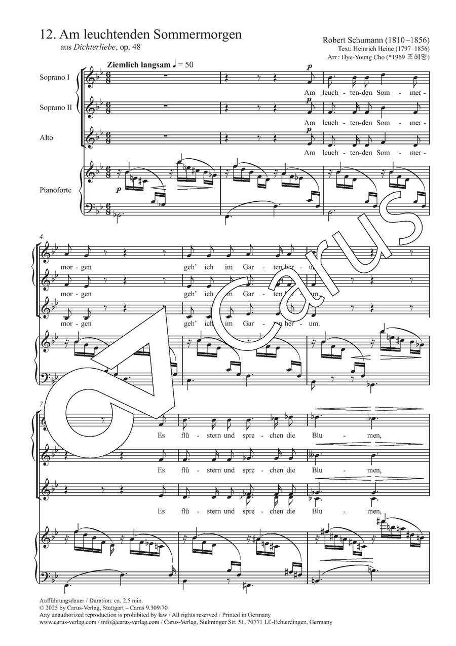 Am leuchtenden Sommermorgen SSA scores gallery preview page 3