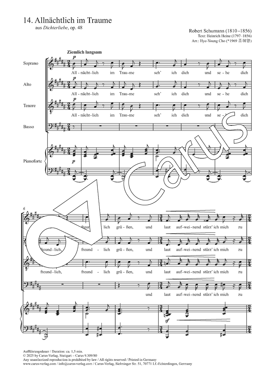 Allnächtlich im Traume Allnächtlich im Traume 4-Part scores gallery preview page 3