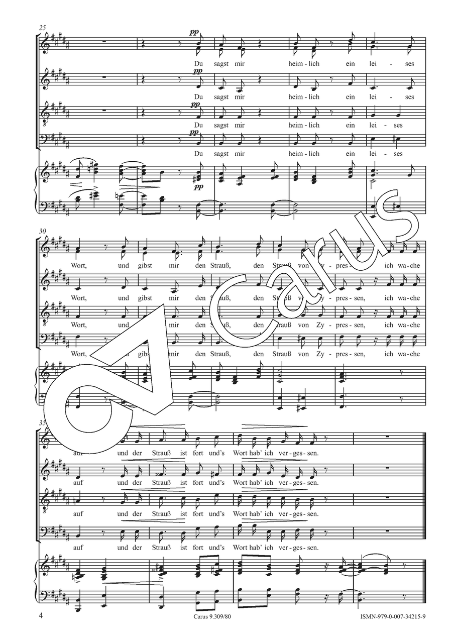 Allnächtlich im Traume Allnächtlich im Traume 4-Part scores gallery preview page 5