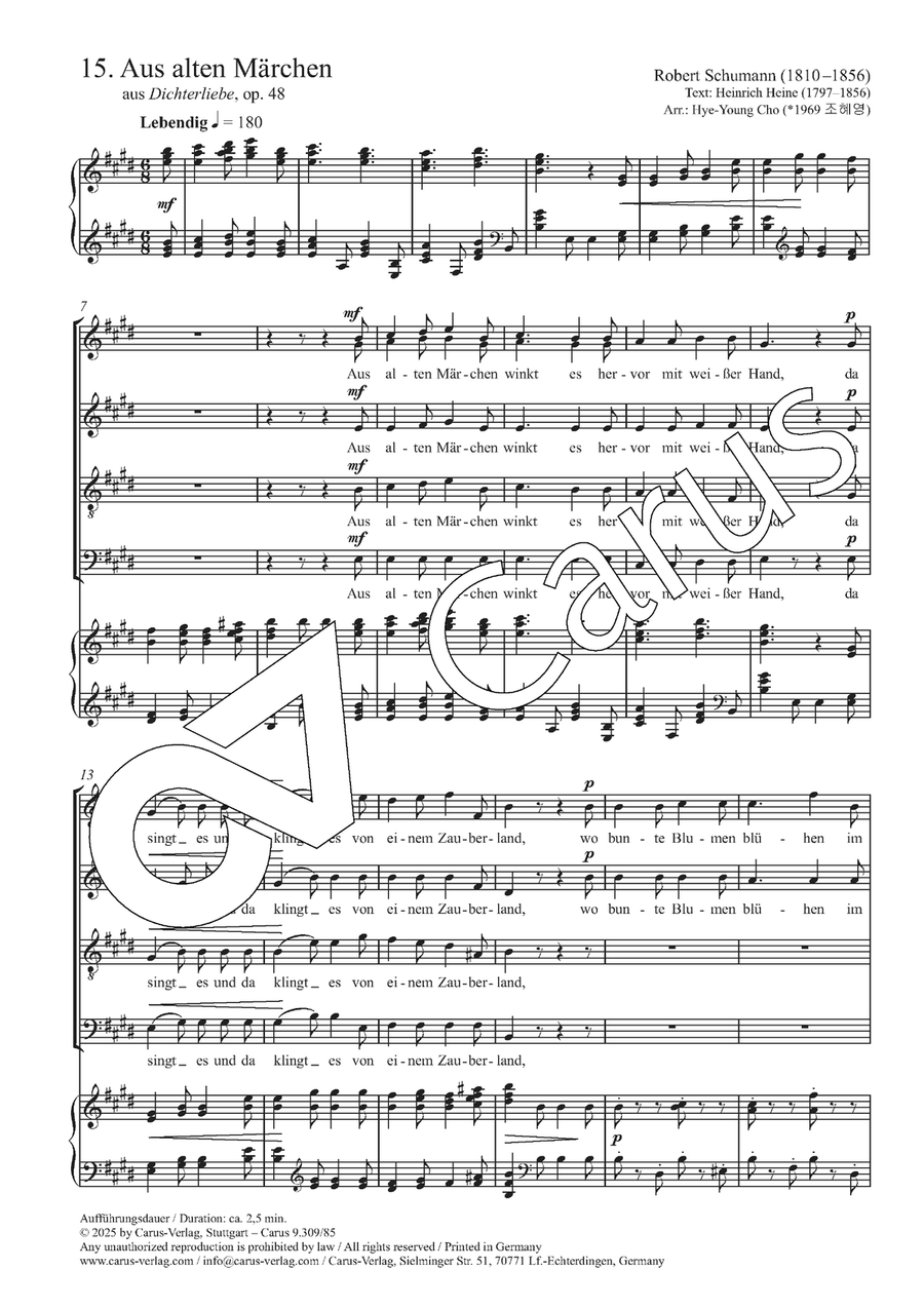 Aus alten Märchen Aus alten Märchen 4-Part scores gallery preview page 3