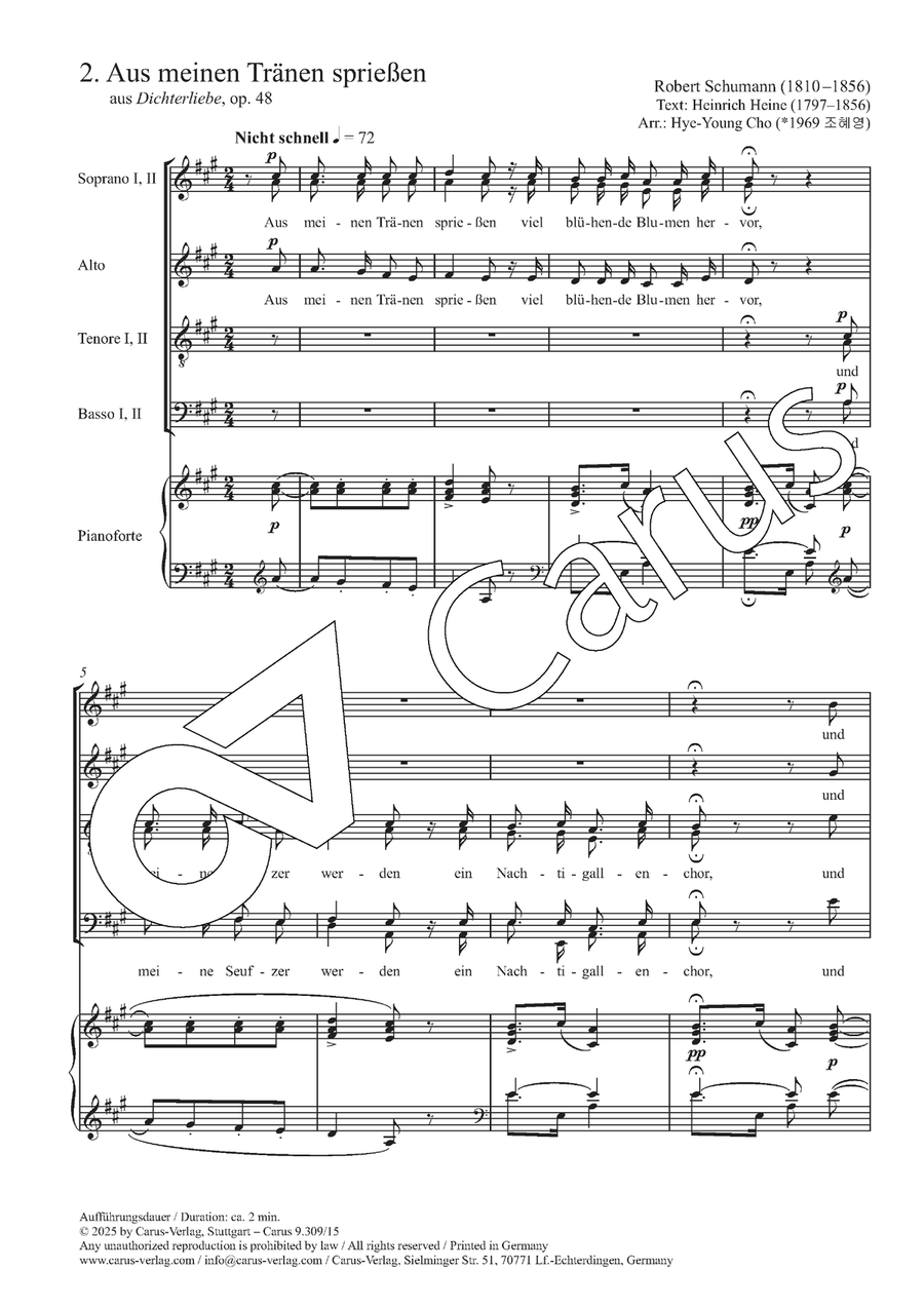 Aus meinen Tränen spriessen 4-Part scores gallery preview page 3