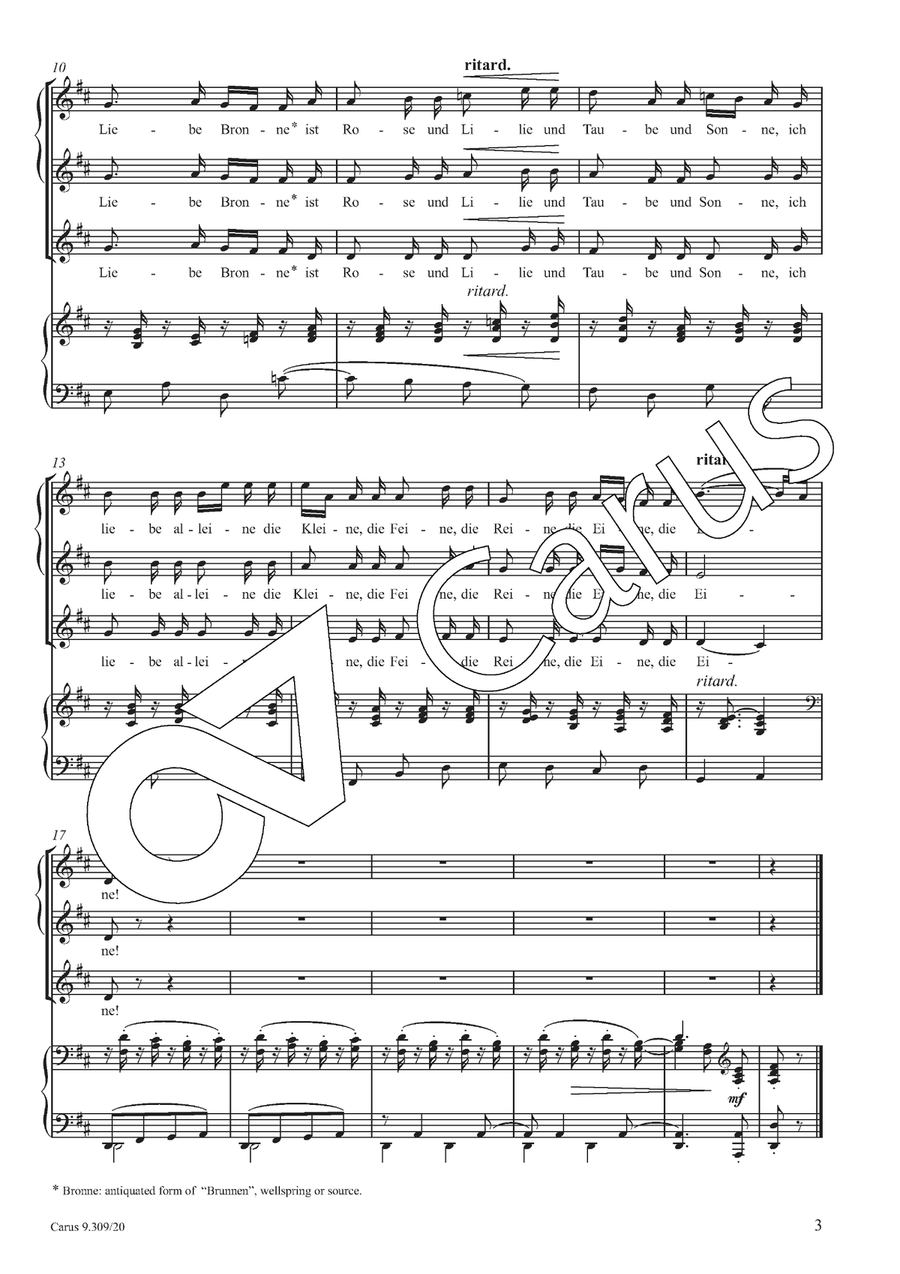 Die Rose, die Lilie, die Taube SSA scores gallery preview page 4