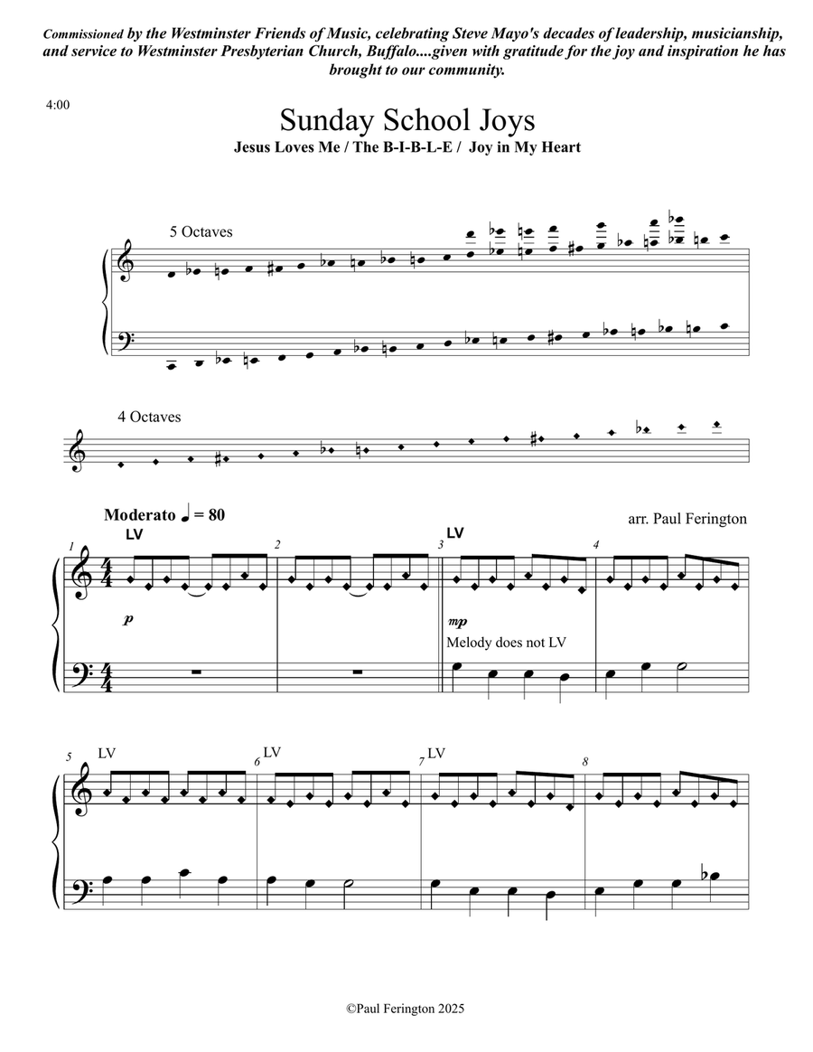 SUNDAY SCHOOL JOYS for Handbells & Opt. Organ/Timp Handbell Choir scores gallery preview page 1
