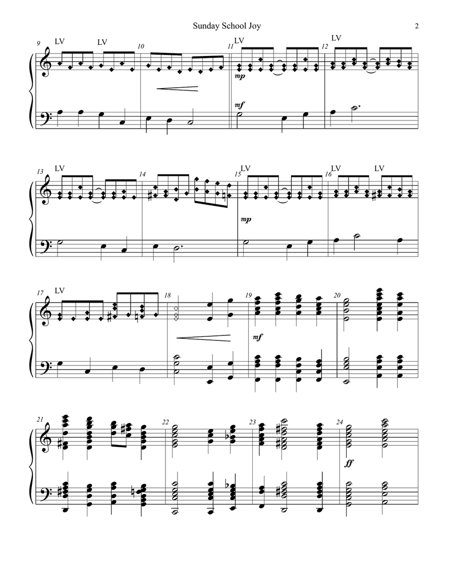 SUNDAY SCHOOL JOYS for Handbells & Opt. Organ/Timp Handbell Choir scores gallery preview page 2