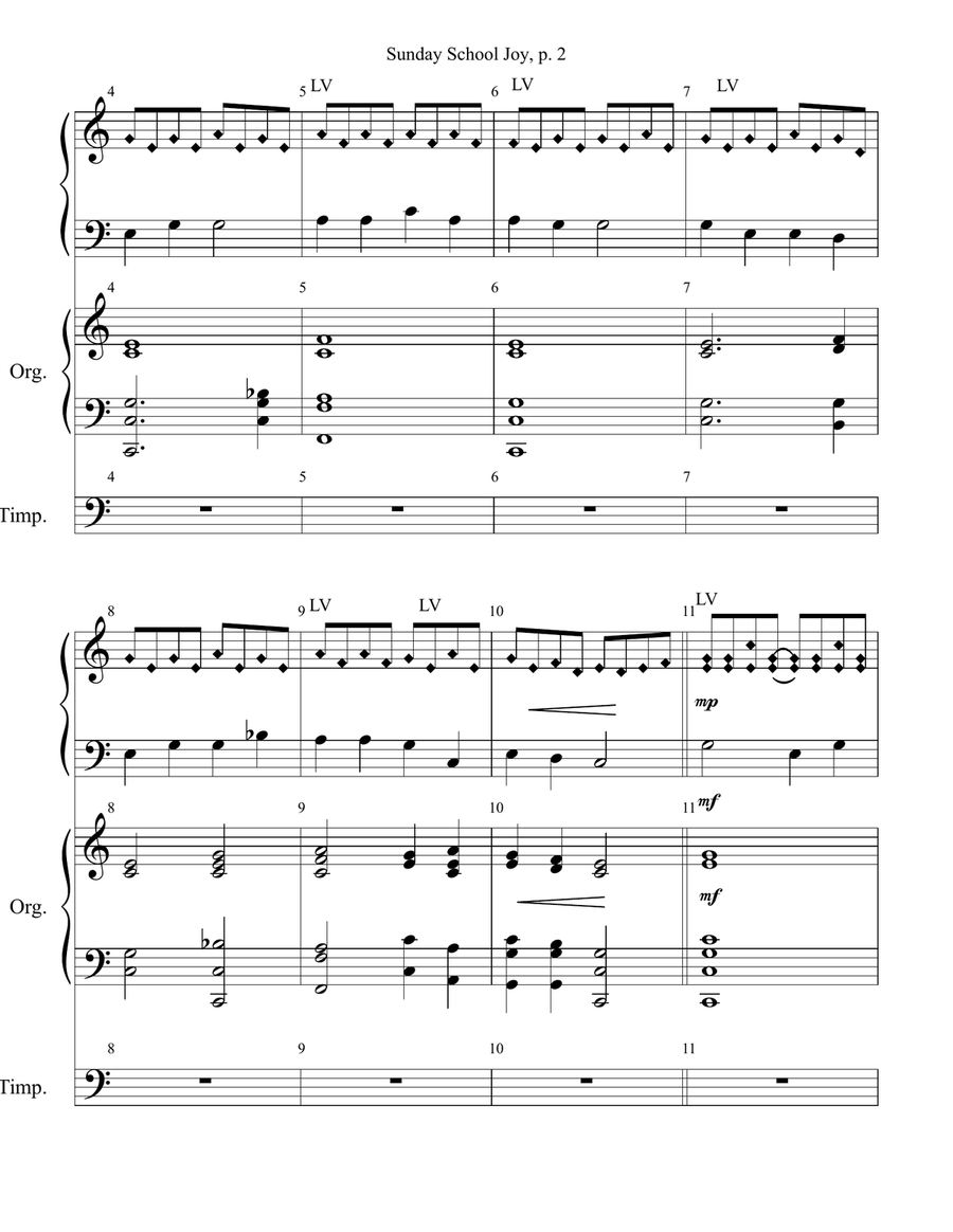 Sunday School Joys - SET OF PARTS Handbell Choir scores gallery preview page 2