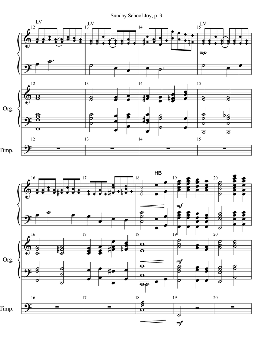 Sunday School Joys - SET OF PARTS Handbell Choir scores gallery preview page 3