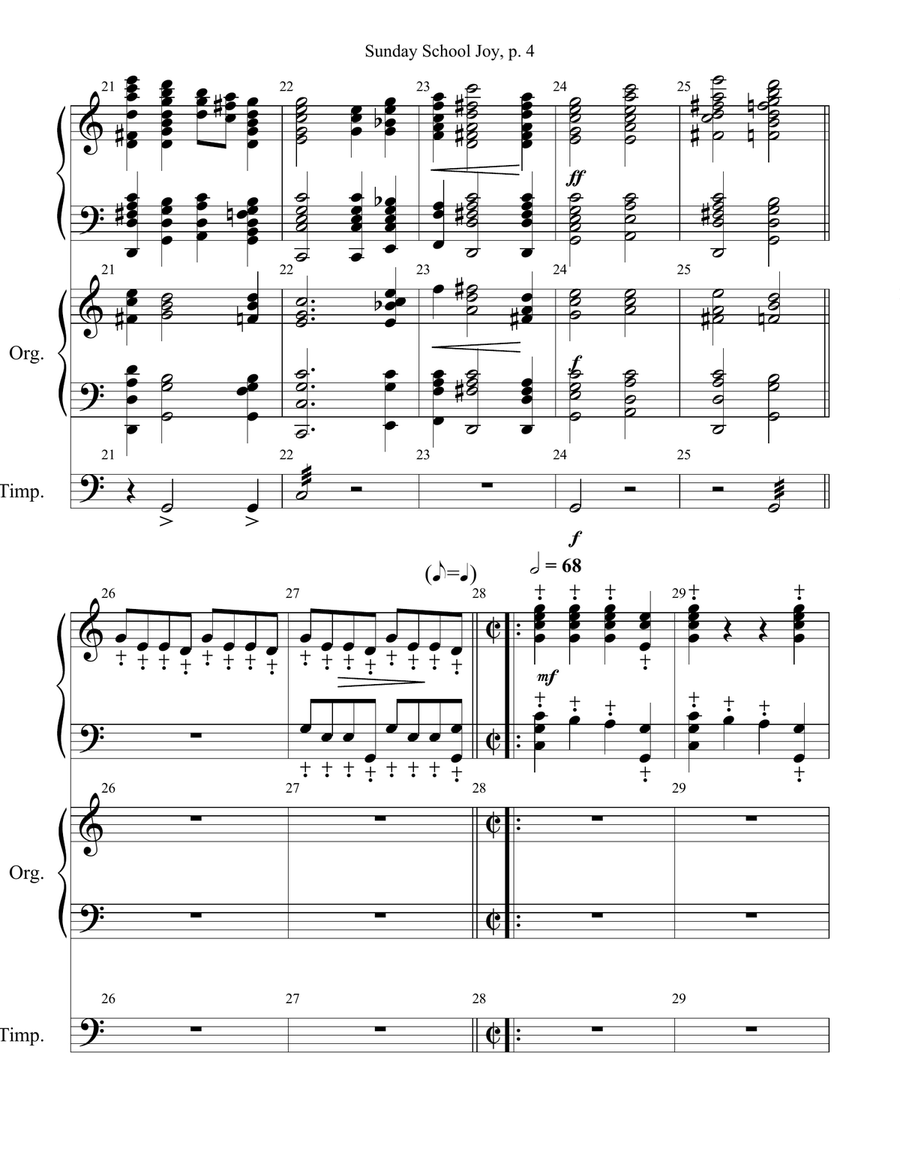 Sunday School Joys - SET OF PARTS Handbell Choir scores gallery preview page 4