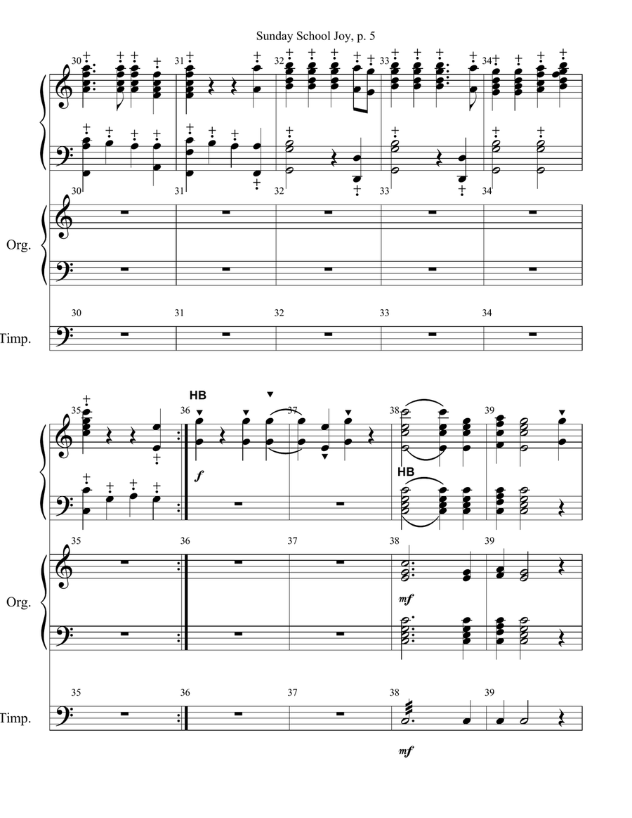 Sunday School Joys - SET OF PARTS Handbell Choir scores gallery preview page 5