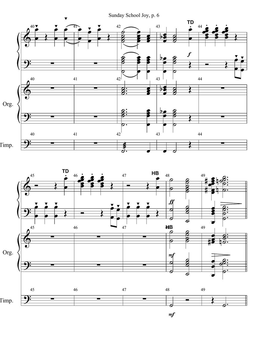 Sunday School Joys - SET OF PARTS Handbell Choir scores gallery preview page 6