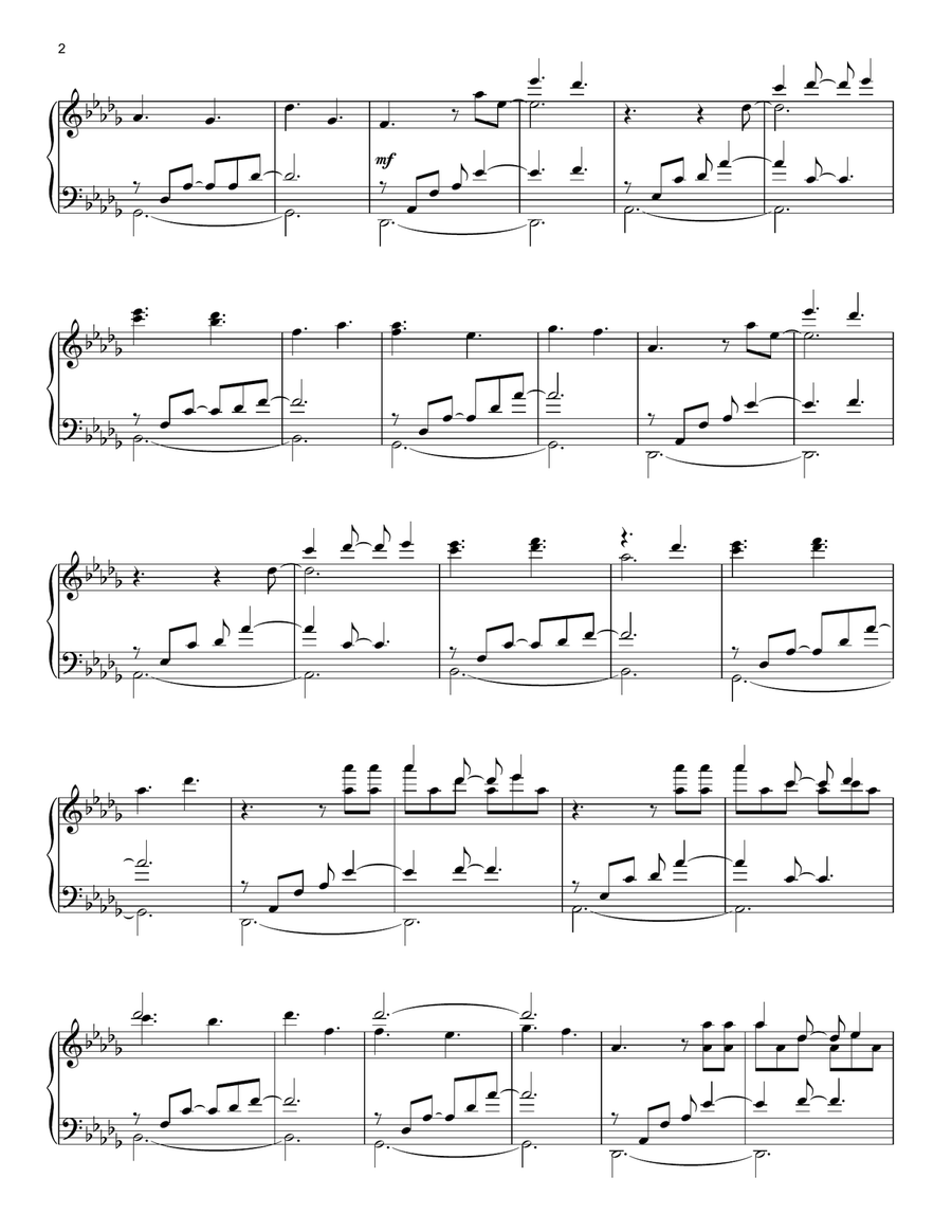 Returning To You Piano Solo scores gallery preview page 2