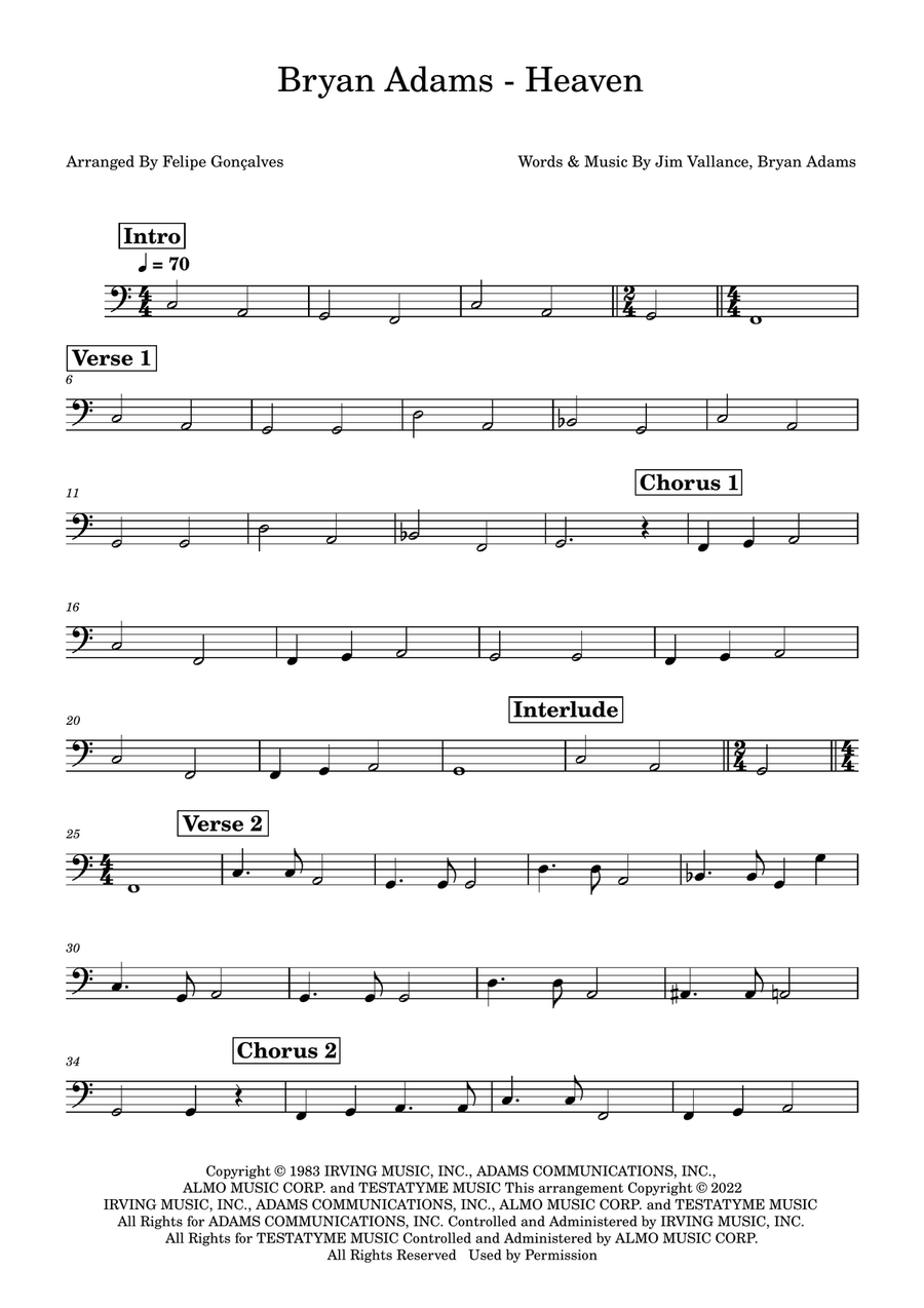 Heaven Heaven Double Bass scores gallery preview page 1
