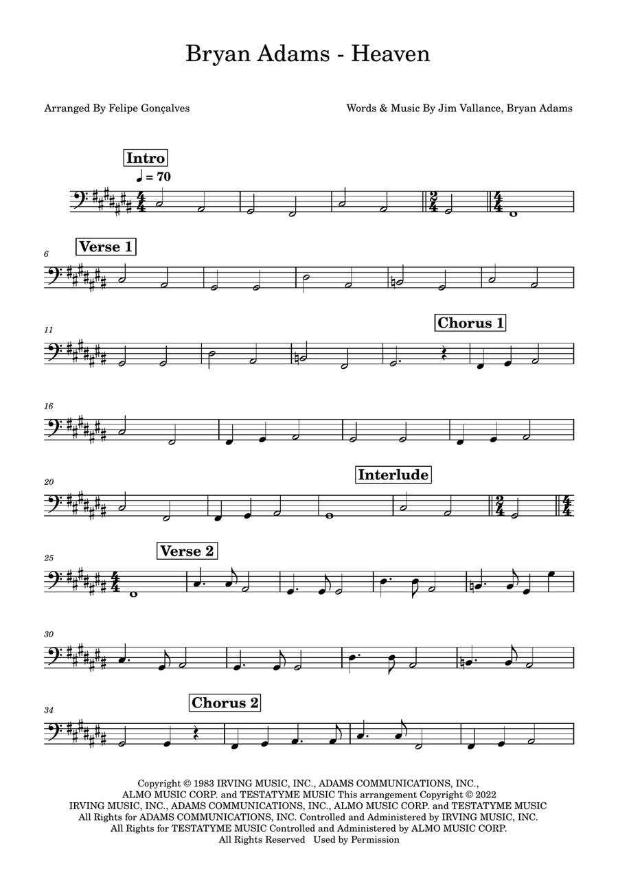 Heaven Heaven Double Bass scores gallery preview page 1
