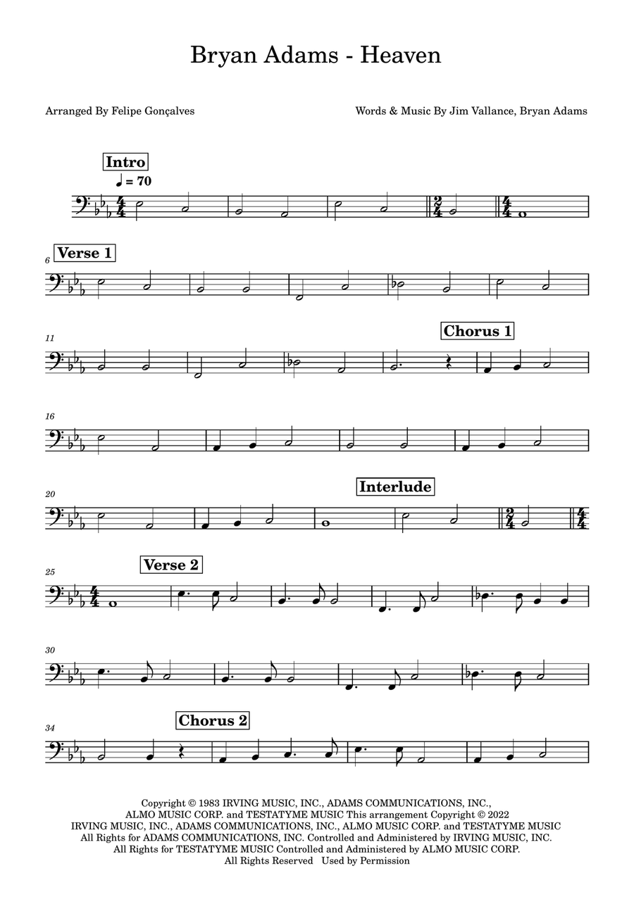 Heaven Heaven Double Bass scores gallery preview page 1