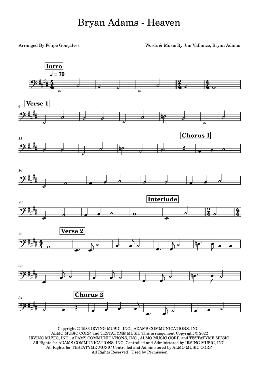 Heaven Heaven Double Bass scores gallery preview page 1