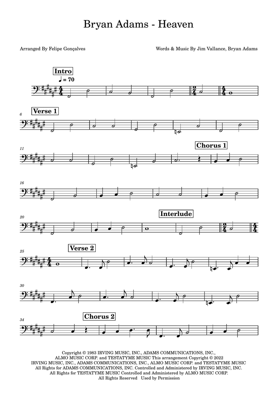 Heaven Heaven Double Bass scores gallery preview page 1