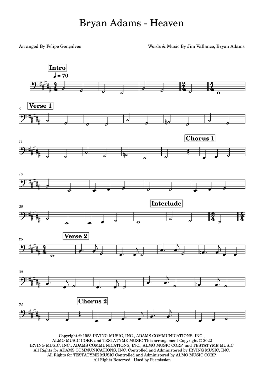 Heaven Heaven Double Bass scores gallery preview page 1
