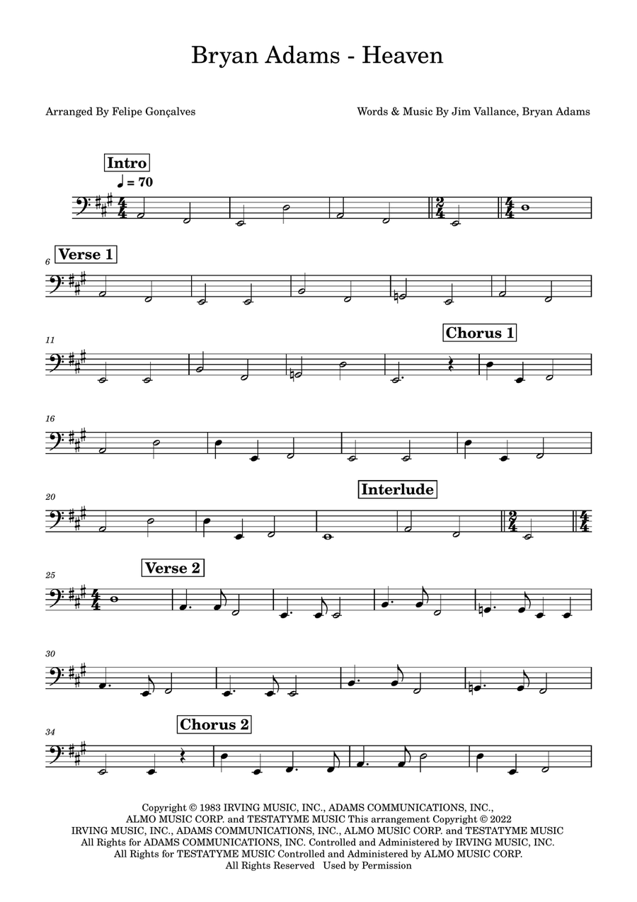 Heaven Heaven Double Bass scores gallery preview page 1