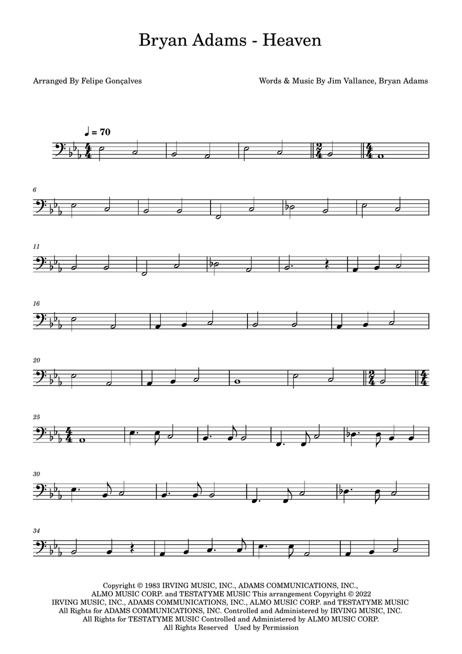 Heaven Heaven Double Bass scores gallery preview page 1