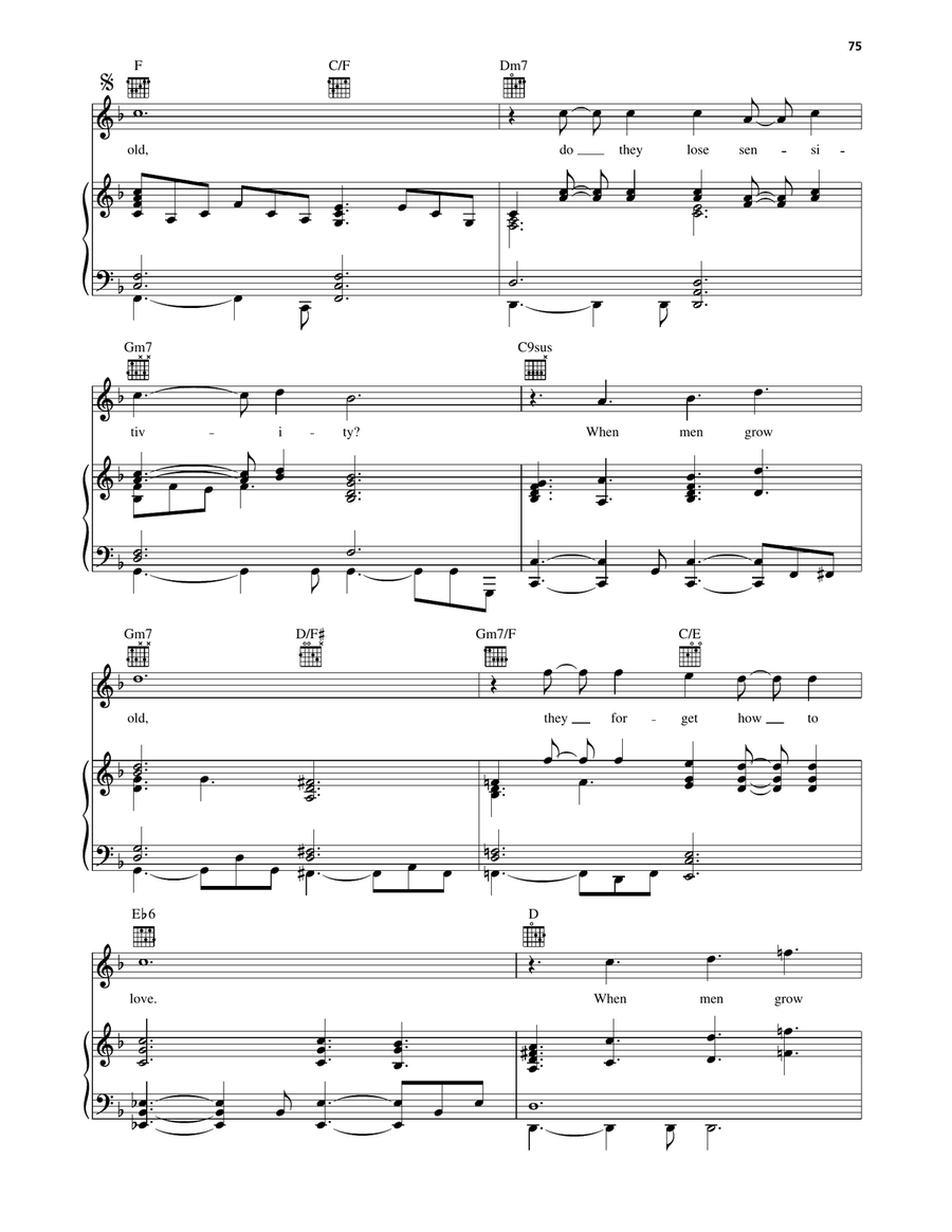 When Men Grow Old When Men Grow Old Piano, Vocal, Guitar scores gallery preview page 3