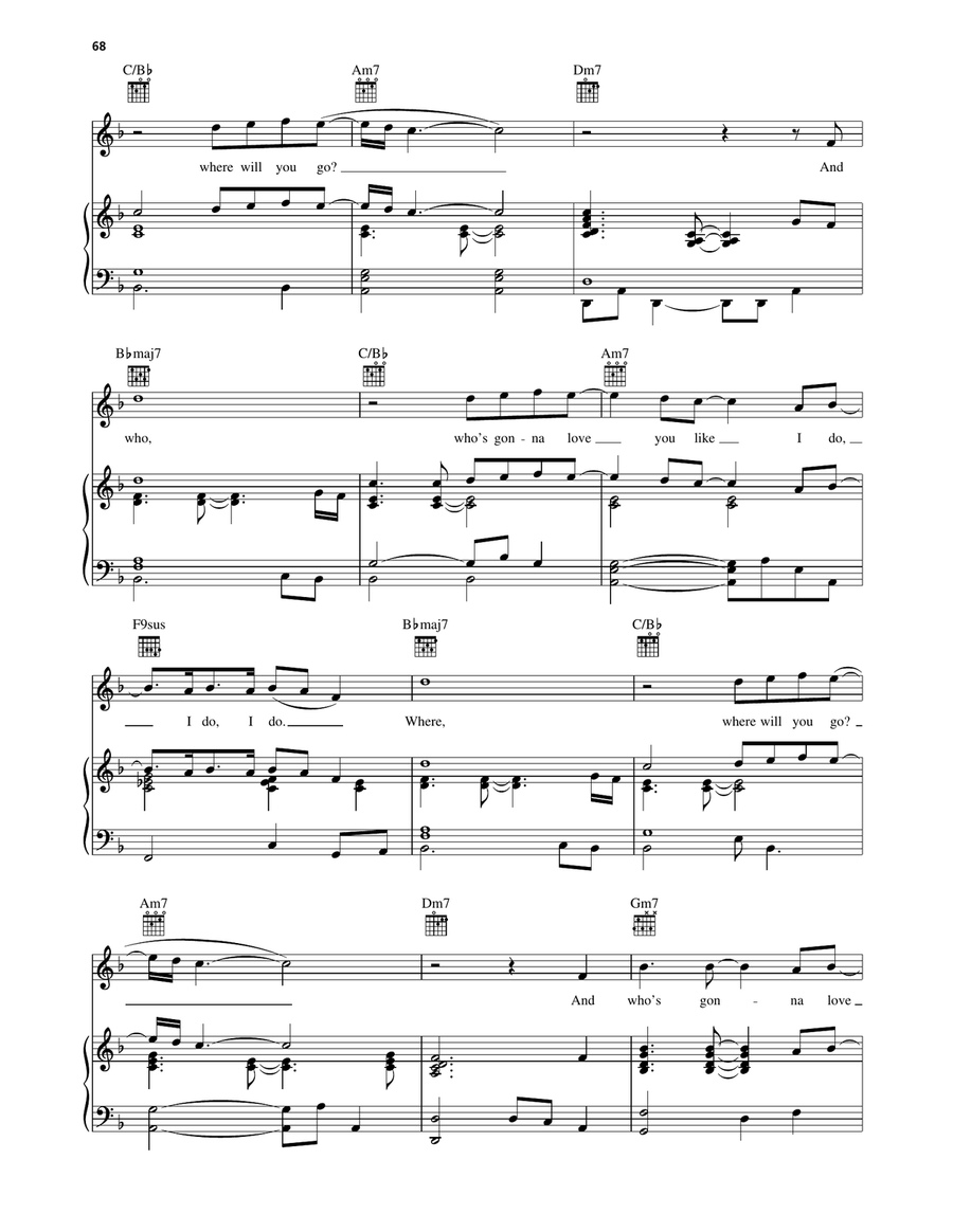 Where Will You Go Where Will You Go Piano, Vocal, Guitar scores gallery preview page 4