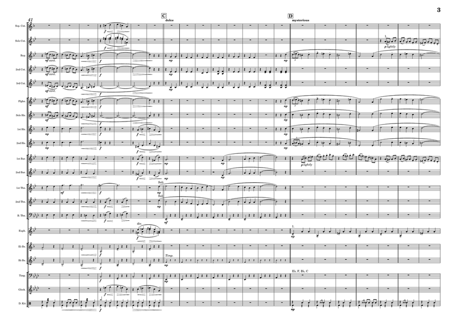 Merry-Go-Round Of Life Brass Band scores gallery preview page 3