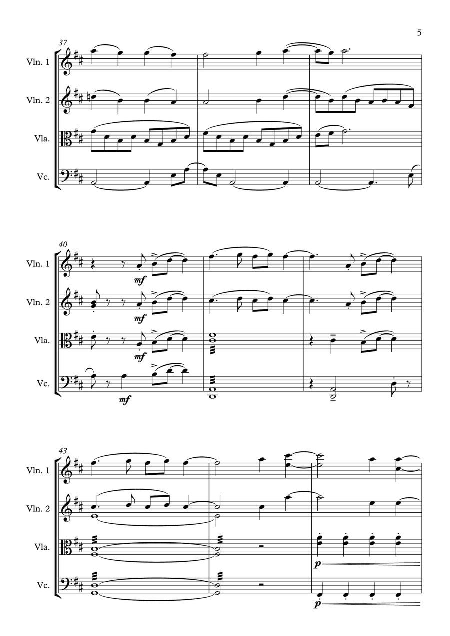 Smokin' Out The Window Smokin' Out The Window String Quartet scores gallery preview page 5