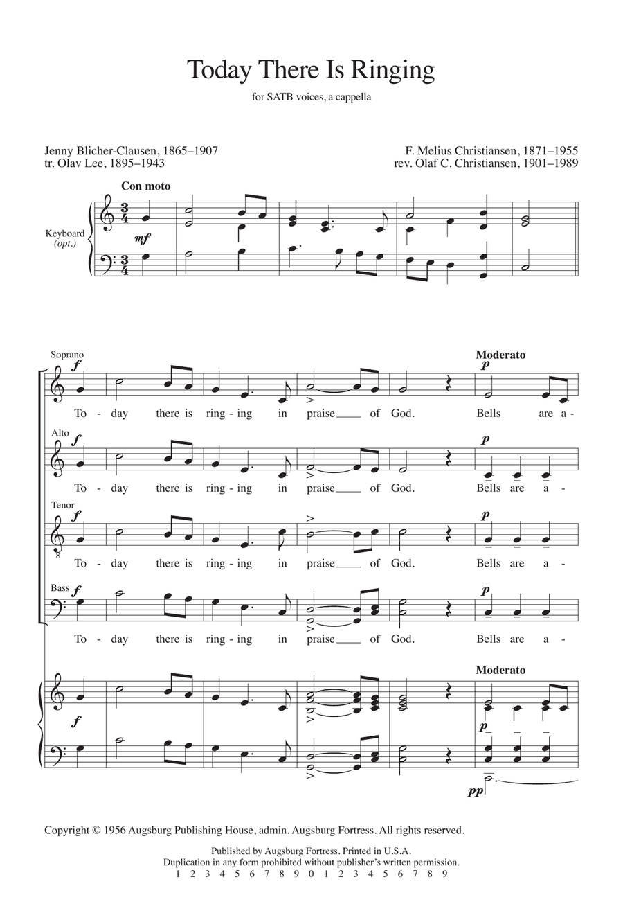 Today There Is Ringing Today There Is Ringing 4-Part scores gallery preview page 2