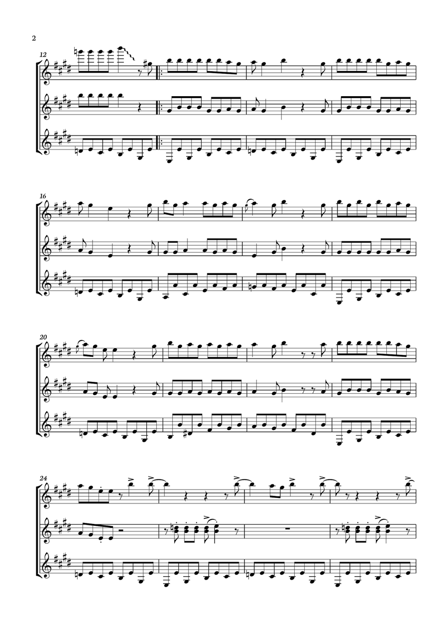 Johnny B. Goode Johnny B. Goode Guitar Ensemble scores gallery preview page 2