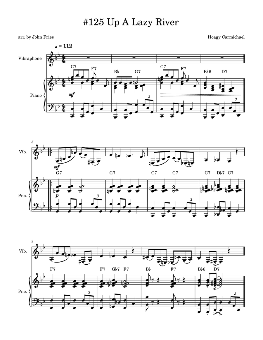 Lazy River Lazy River Vibraphone scores gallery preview page 1
