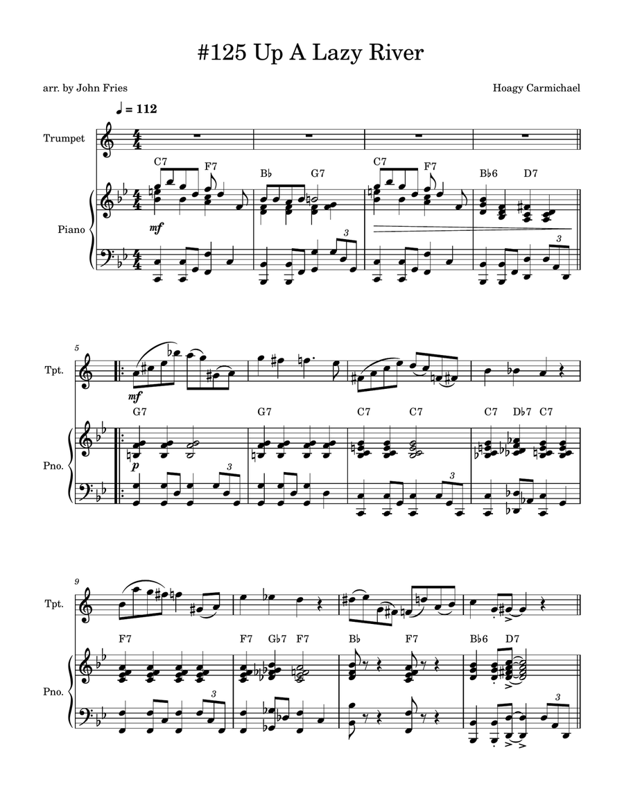Lazy River Lazy River Trumpet Solo scores gallery preview page 1