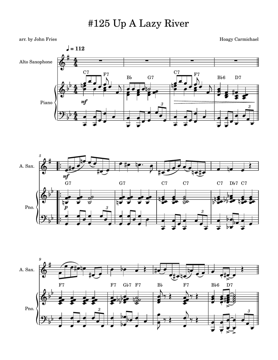 Lazy River Lazy River Alto Saxophone scores gallery preview page 1