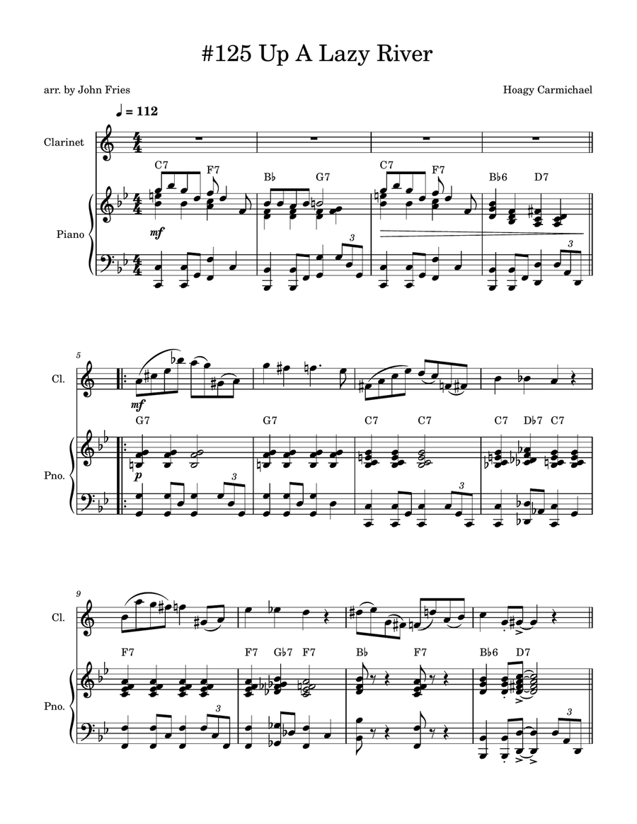 Lazy River Lazy River Clarinet Solo scores gallery preview page 1