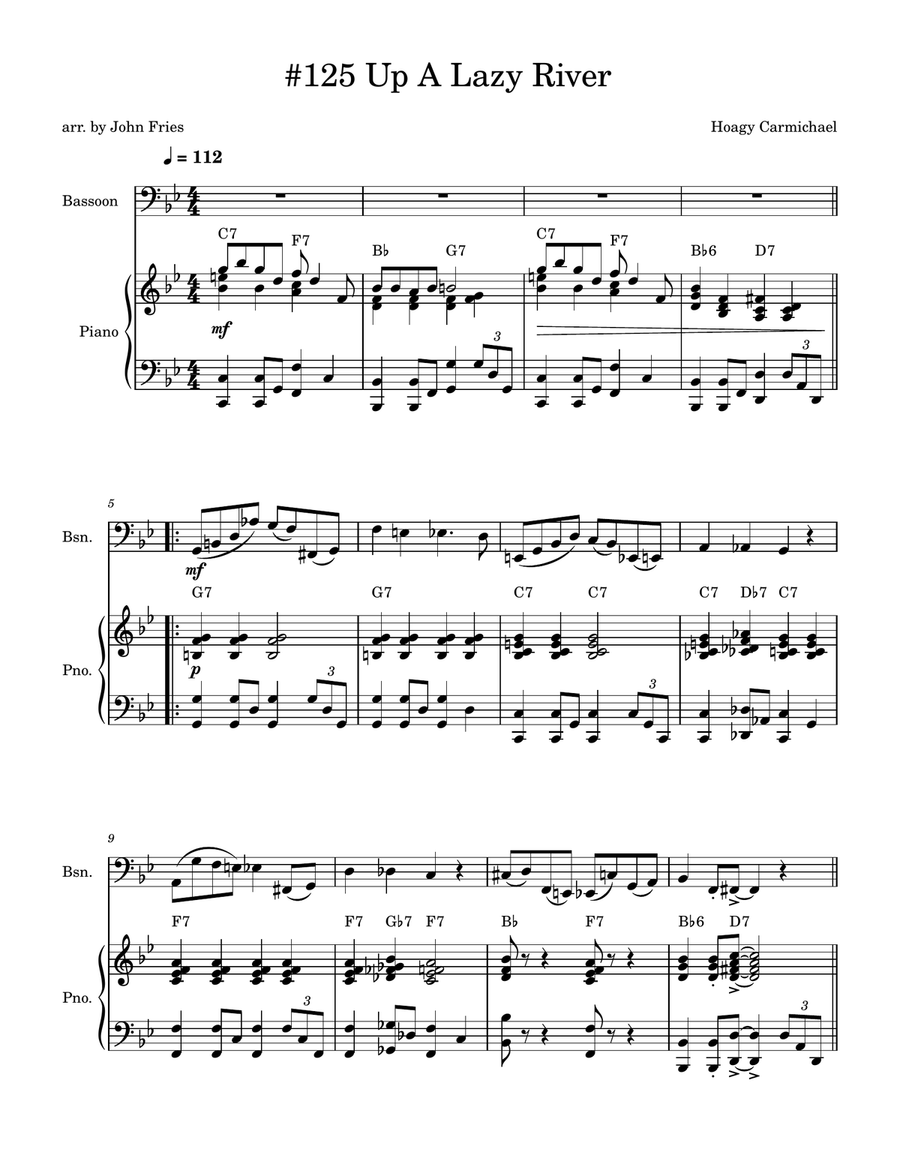 Lazy River Lazy River Bassoon scores gallery preview page 1